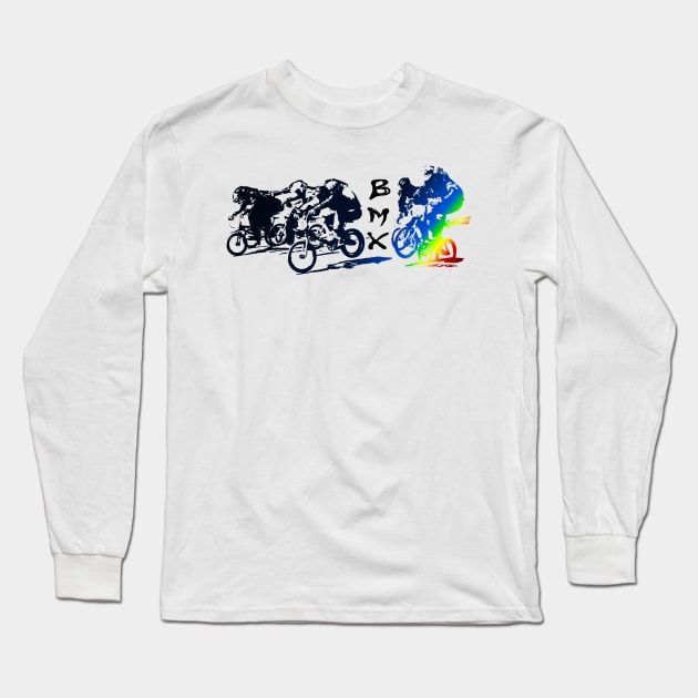 bmx Long Sleeve T-Shirt by rickylabellevie